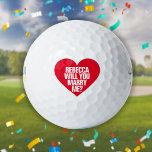 Heiraten Sie mir einen Vorschlag für eine maßgesch Golfball<br><div class="desc">Passen Sie den Namen an,  um einen unvergesslichen Heiratsantrag zu erstellen und zu behalten. Entwickelt von Thisisnotme©</div>