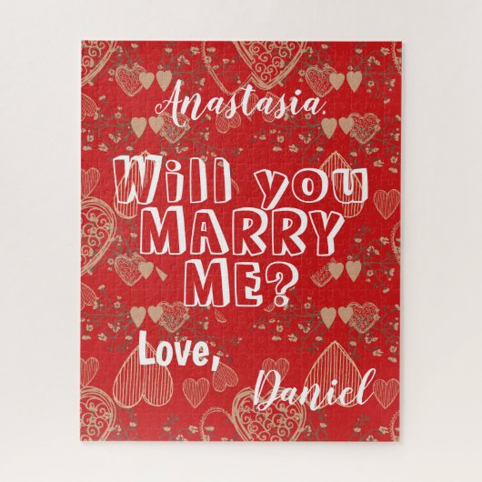 Heiraten Sie mir einen Vorschlag zur personalisier Puzzle (Vertikal)