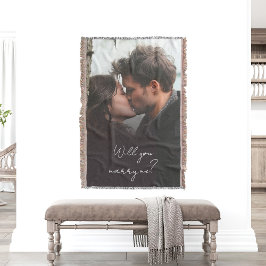 Heiraten Sie mir Foto Hochzeitsvorschlag Decke