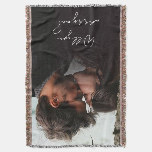 Heiraten Sie mir Foto Hochzeitsvorschlag Decke (Vorderseite Vertikal)