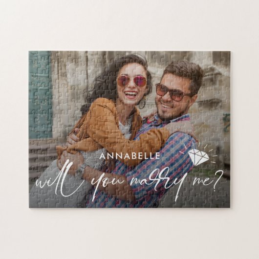 Heiraten Sie mir Foto Jigsaw Puzzle (Horizontal)