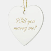 Heiraten Sie mir Gold Sondervorschlag Weihnachten Keramik Ornament (Links)