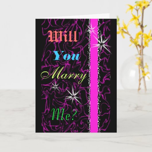 Heiraten Sie mir individuell anpassbare Farbkarte Karte (Gelbe Blume)