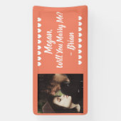 Heiraten Sie mir Individuelle Name und Foto Banner (Vertikal)