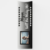 Heiraten Sie mir Individuelle Name und Foto Banner (Vertikal)