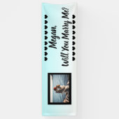 Heiraten Sie mir Individuelle Name und Foto Banner (Vertikal)