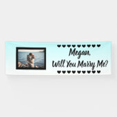 Heiraten Sie mir Individuelle Name und Foto Banner (Horizontal)