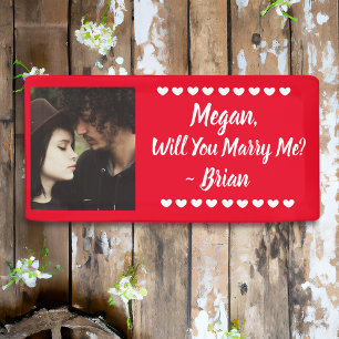 Heiraten Sie mir Individuelle Name und Foto Banner