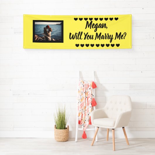 Heiraten Sie mir Individuelle Name und Foto Banner (Insitu)