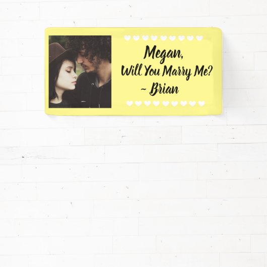 Heiraten Sie mir Individuelle Name und Foto Banner (InSitu)