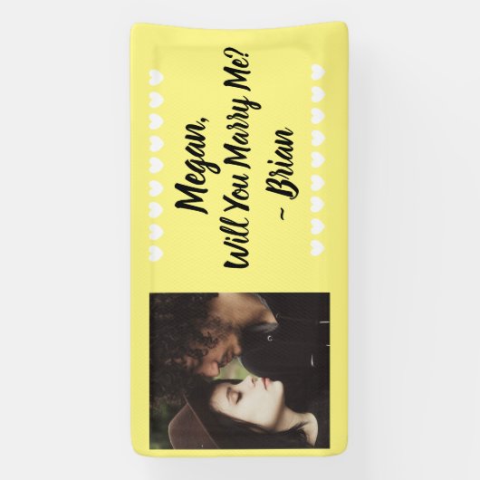 Heiraten Sie mir Individuelle Name und Foto Banner (Vertikal)