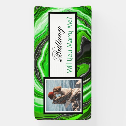 Heiraten Sie mir Individuelle Name Vorschlag Banne Banner (Vertikal)