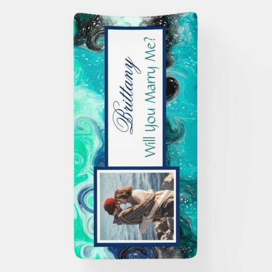 Heiraten Sie mir Individuelle Name Vorschlag Banne Banner (Vertikal)