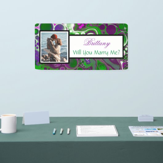 Heiraten Sie mir Individuelle Name Vorschlag Banne Banner (Messe)