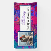 Heiraten Sie mir Individuelle Name Vorschlag Banne Banner (Vertikal)