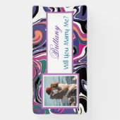 Heiraten Sie mir Individuelle Name Vorschlag Banne Banner (Vertikal)