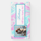 Heiraten Sie mir Individuelle Name Vorschlag Banne Banner (Vertikal)