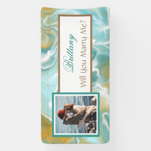 Heiraten Sie mir Individuelle Name Vorschlag Banne Banner (Vertikal)