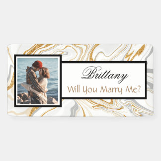Heiraten Sie mir Individuelle Name Vorschlag Banne Banner