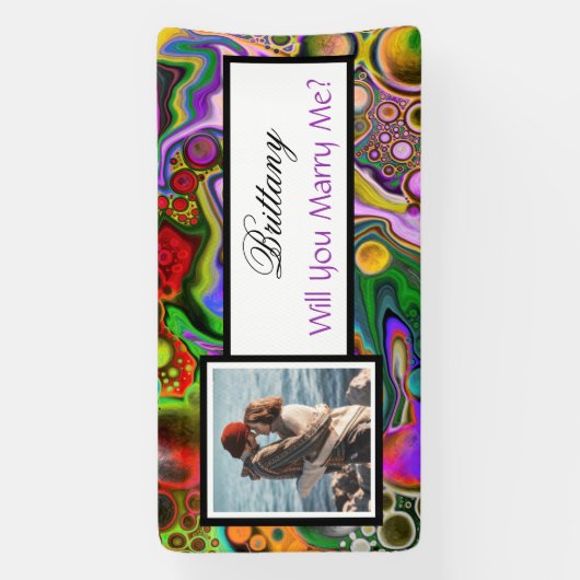Heiraten Sie mir Individuelle Name Vorschlag Banne Banner (Vertikal)