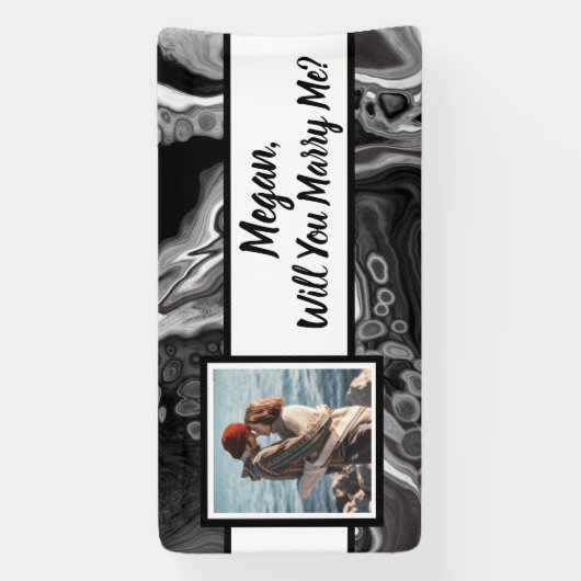 Heiraten Sie mir Individuelle Name Vorschlag Banner (Vertikal)