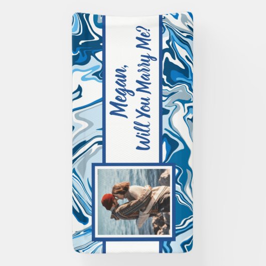 Heiraten Sie mir Individuelle Name Vorschlag Banner (Vertikal)