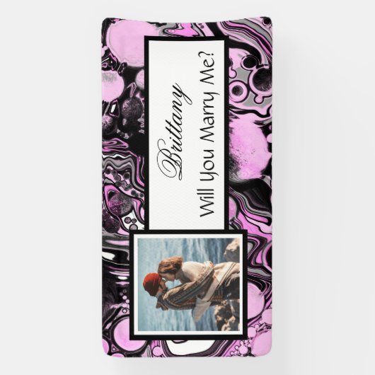 Heiraten Sie mir Individuelle Name Vorschlag Banner (Vertikal)