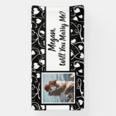 Heiraten Sie mir Individuelle Name Vorschlag Banner (Vertikal)