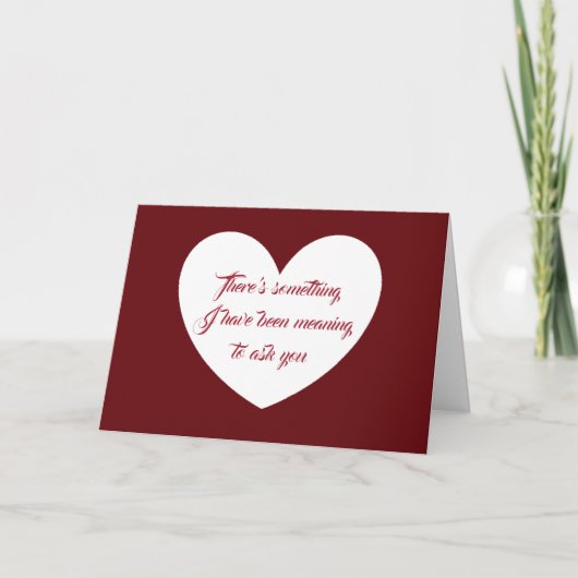 Heiraten Sie mir Karte (Vorderseite)