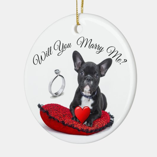 Heiraten Sie mir Keramik Ornament (Links)