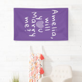 Heiraten Sie mir Lila romantischen Vorschlag Banner (Insitu)