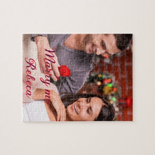 Heiraten Sie mir Romantischer Vorschlag personalis Puzzle (Horizontal)