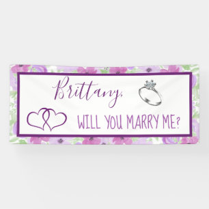 Heiraten Sie mir Romantischer Vorschlag Unterschre Banner