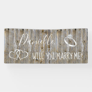Heiraten Sie mir Romantischer Vorschlag Unterschre Banner