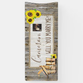 Heiraten Sie mir Romantischer Vorschlag Unterschre Banner (Vertikal)