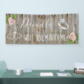 Heiraten Sie mir Romantischer Vorschlag Unterschre Banner (Messe)