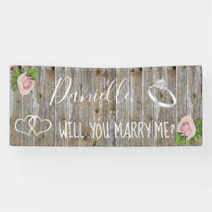 Heiraten Sie mir Romantischer Vorschlag Unterschre Banner
