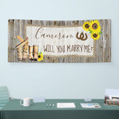 Heiraten Sie mir Romantischer Vorschlag Unterschre Banner (Messe)