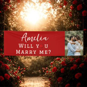 Heiraten Sie mir Romantisches Foto Banner