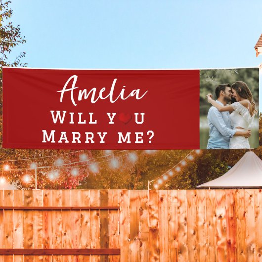 Heiraten Sie mir Romantisches Foto Banner