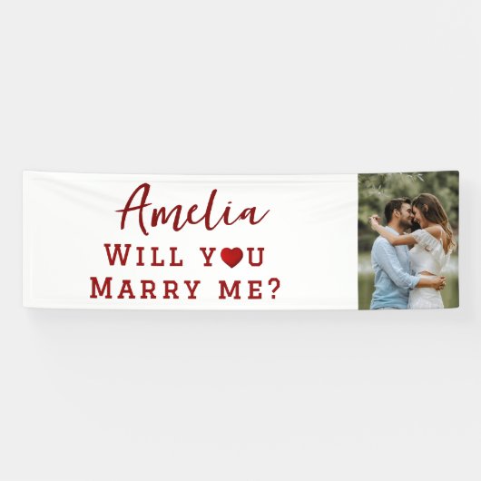 Heiraten Sie mir Romantisches Foto Banner (Horizontal)