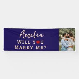 Heiraten Sie mir Romantisches Foto Banner