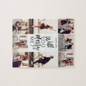 Heiraten Sie mir Skript & Custom Foto Collage Puzzle (Horizontal)