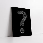 Heiraten Sie mir Typografie Schwarz-Weiß Leinwanddruck