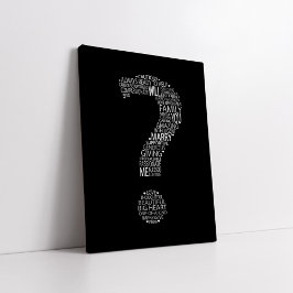 Heiraten Sie mir Typografie Schwarz-Weiß Leinwanddruck