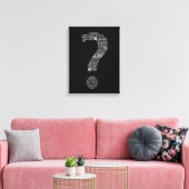 Heiraten Sie mir Typografie Schwarz-Weiß Leinwanddruck (Insitu (Wohnzimmer))