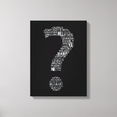 Heiraten Sie mir Typografie Schwarz-Weiß Leinwanddruck (Vorderseite)