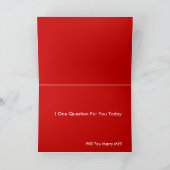 Heiraten Sie mir Valentine? Feiertagskarte (Innenseite)