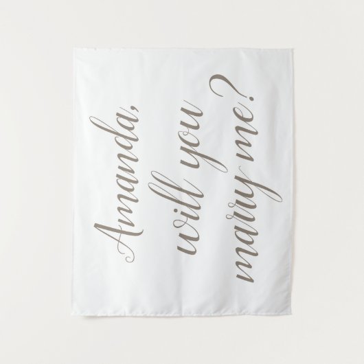 Heiraten Sie mir Verlobung Hintergrund-Band Wandteppich (Vorderseite)