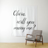 Heiraten Sie mir Verlobung Hintergrund-Band Wandteppich (Beispiel)